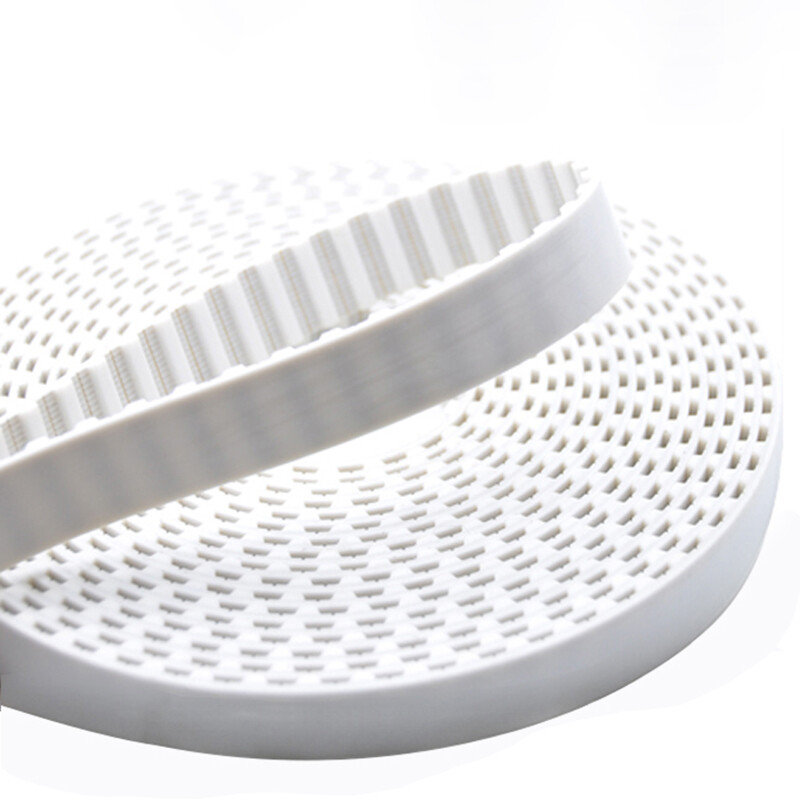 AT/T10 Timing Belt Open White Polyurethane With Steel Wire Width 20/25/30~50mm