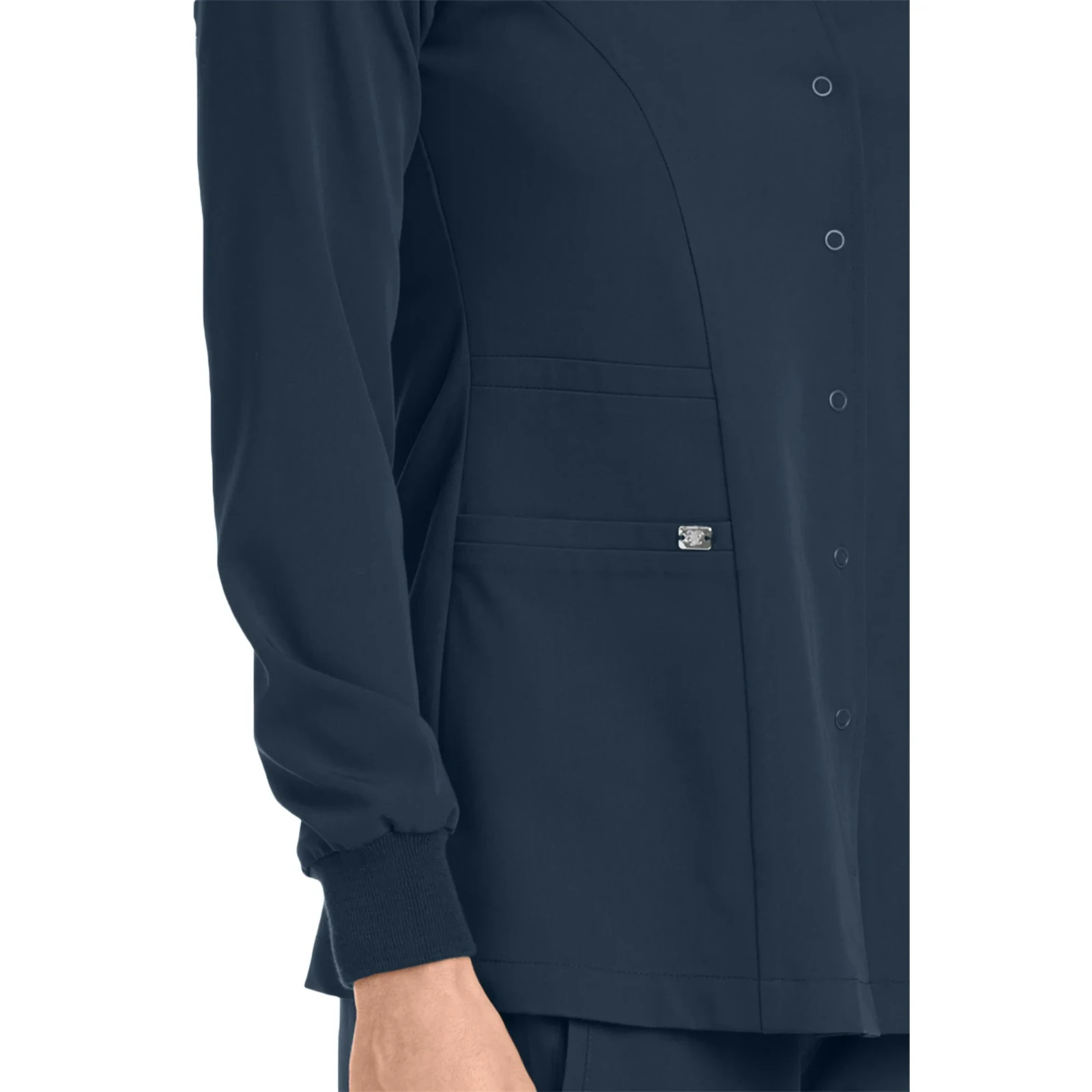 GREYS ANANTOMY SIGNATURE WOMEN SCRUB JACKET IN GRAPHITE IN ALL SIZES # 2407 NWT