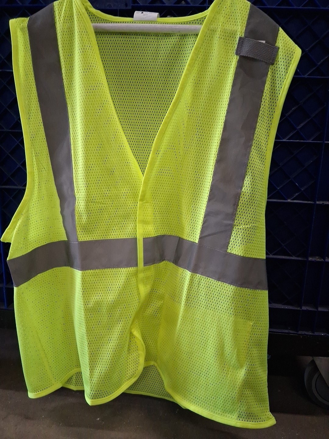 NEW (6) Sz. XL Lime Green Reflective Break Away Vest KR4001YM