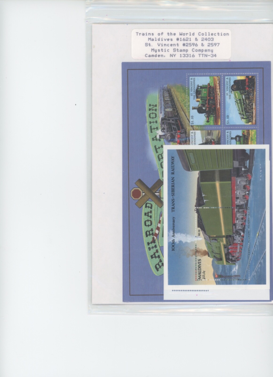 Worldwide Stamps Trains Topical TRAINS Stamps and mini-sheets (mb28