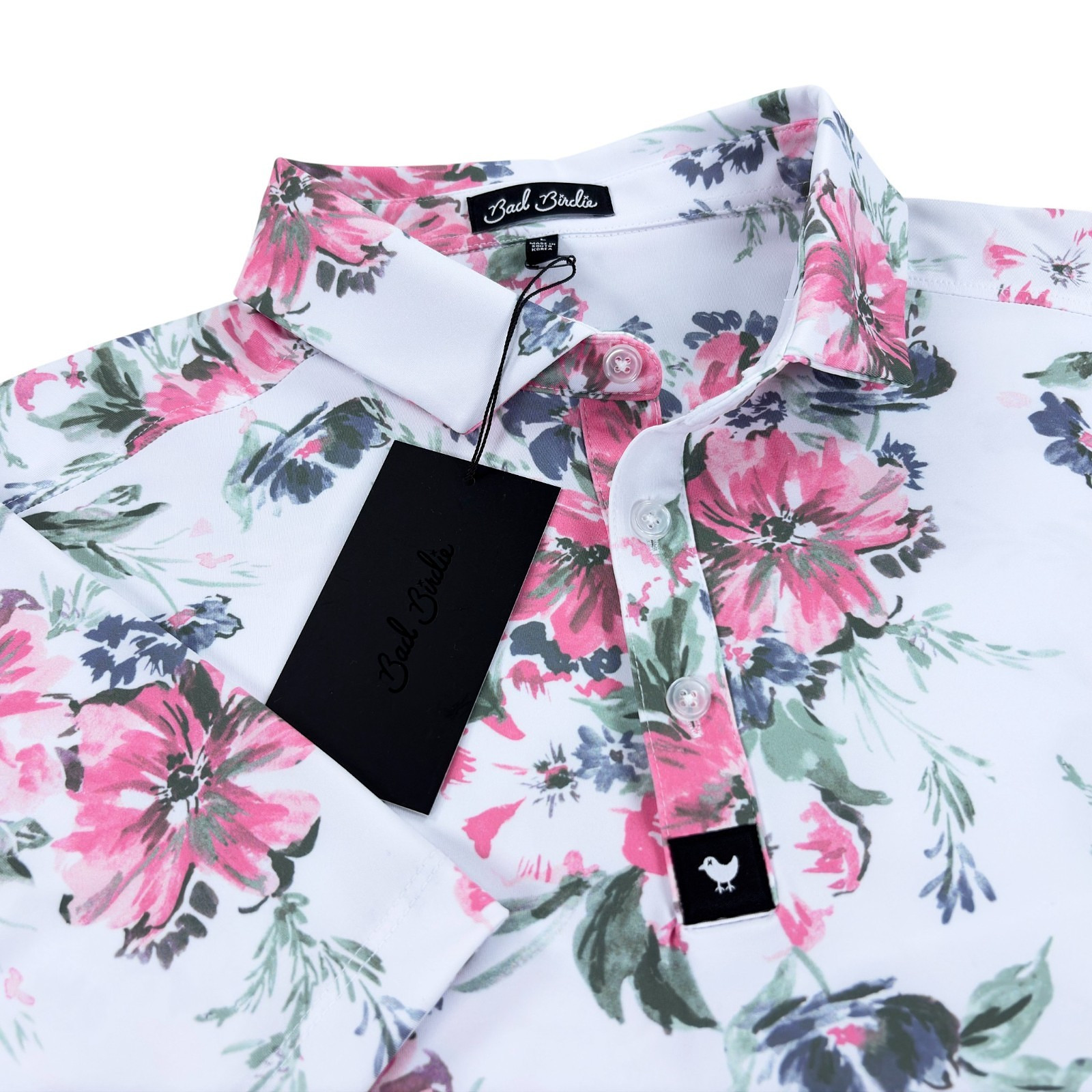 Bad Birdie Core Golf Polo Mens M, L, XL, 2XL SLIM FIT  Spring Showers Floral NWT
