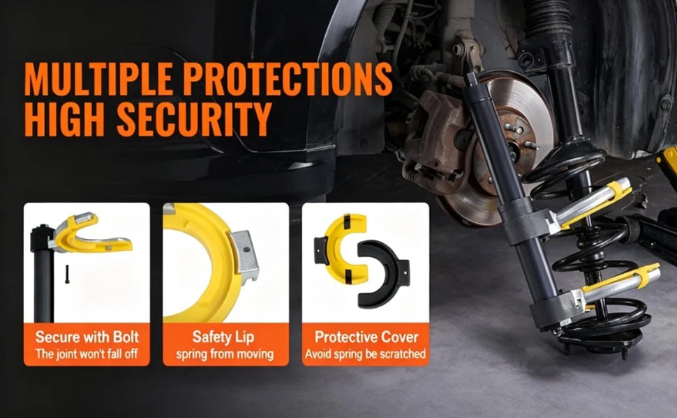 MacPherson Strut Spring Compressor Kit 4500kg Coil Spring Tool w/ 3 Yokes