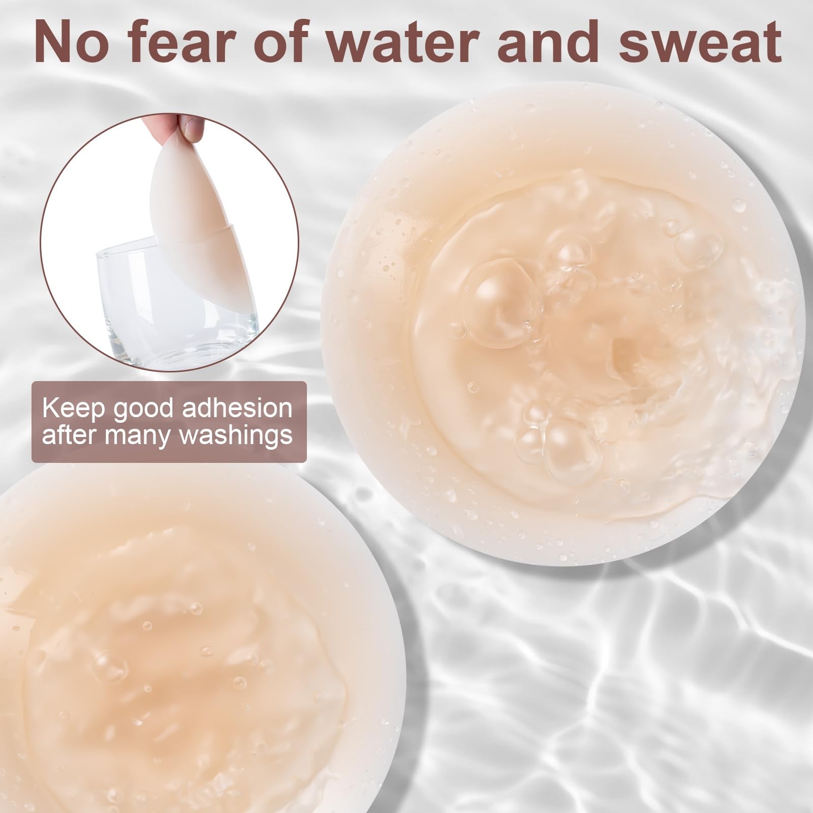 Ultra-thin Nipple Covers for Women - 2 Pairs Sticky Silicone - M (fits A-C cups)