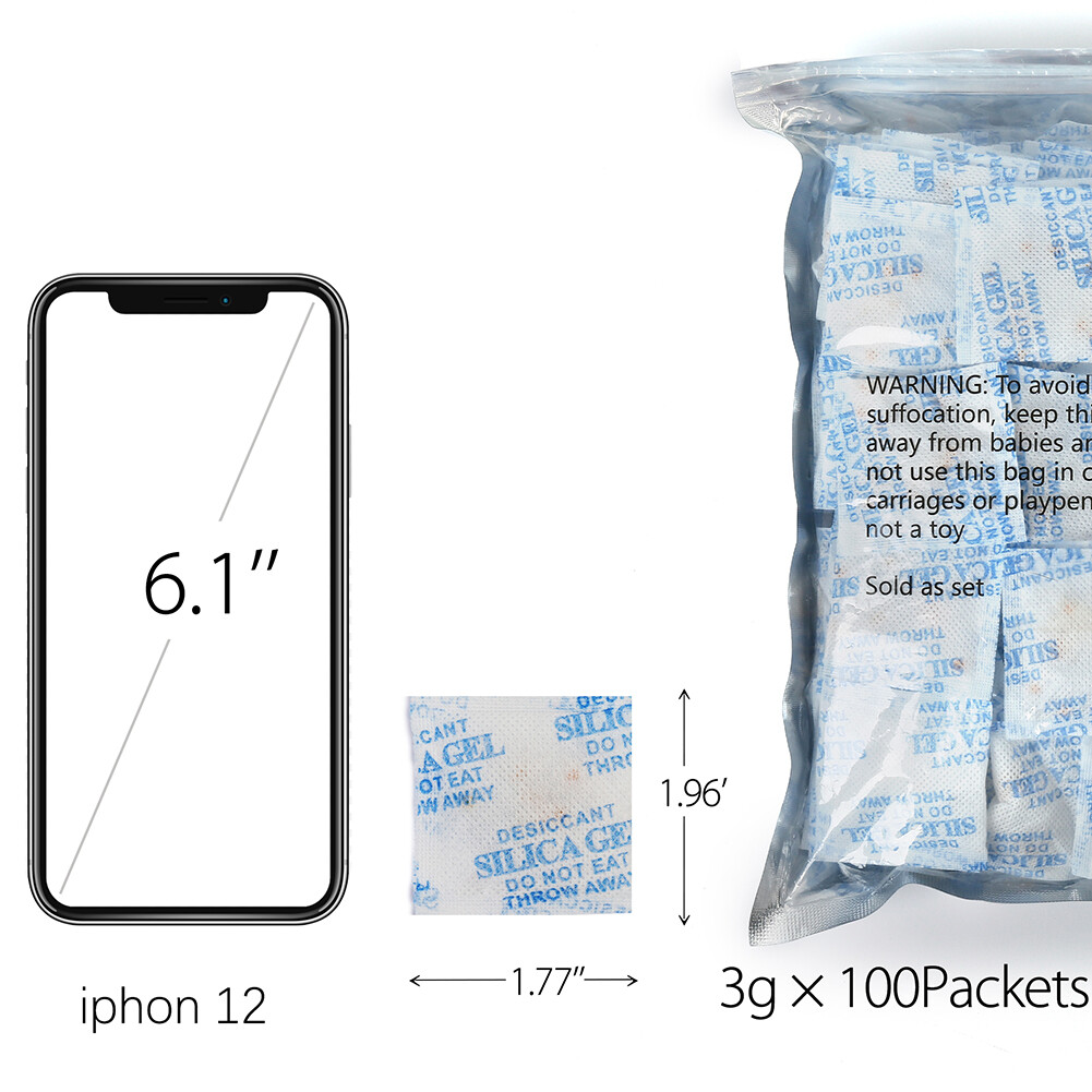 60 Packets 5 g Gram Silica Gel Desiccant Safe Moisture Absorber Drying Bags USA