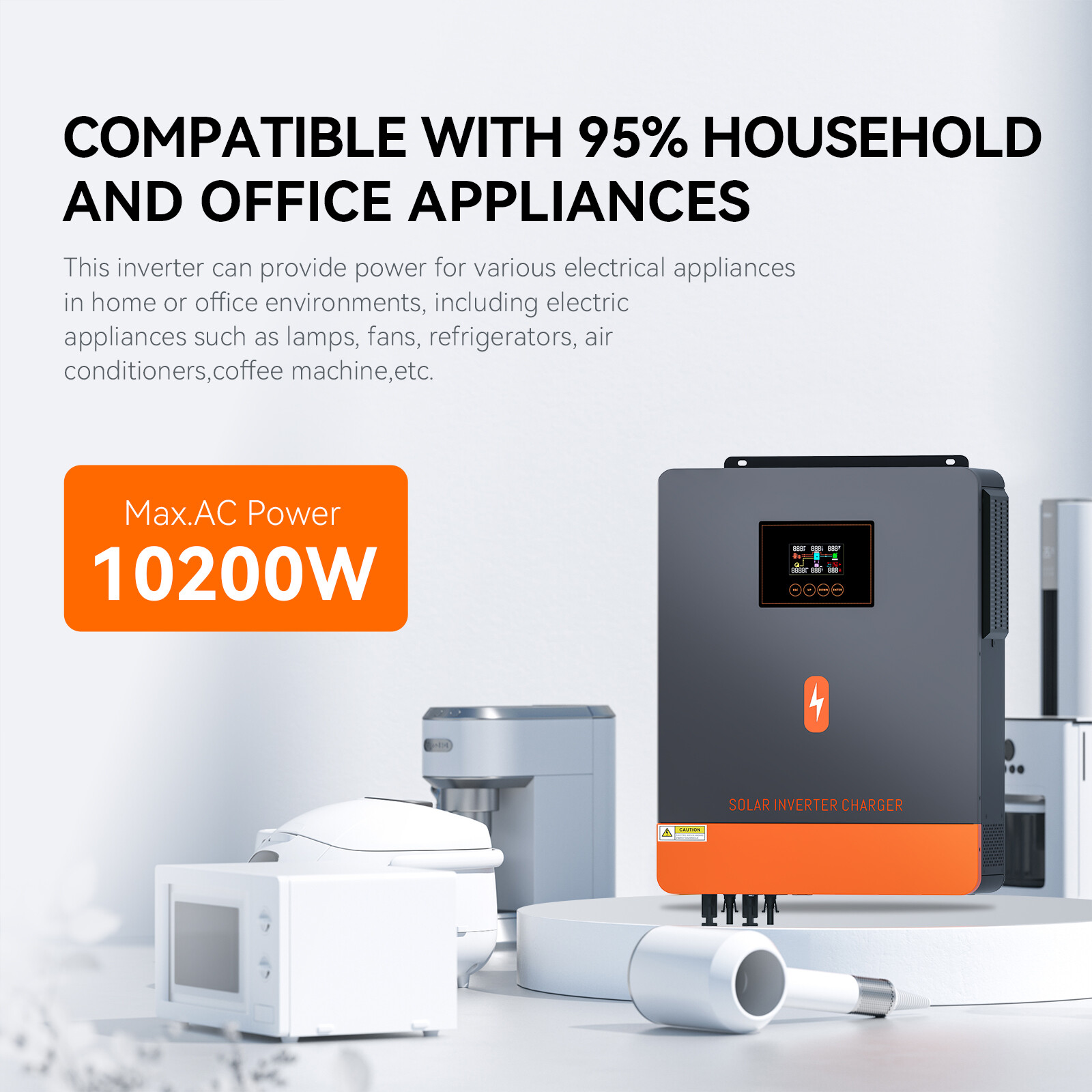 10.2KW 48V Solar Hybrid Inverter Off Grid 180A MPPT Sine Wave Solar Controller