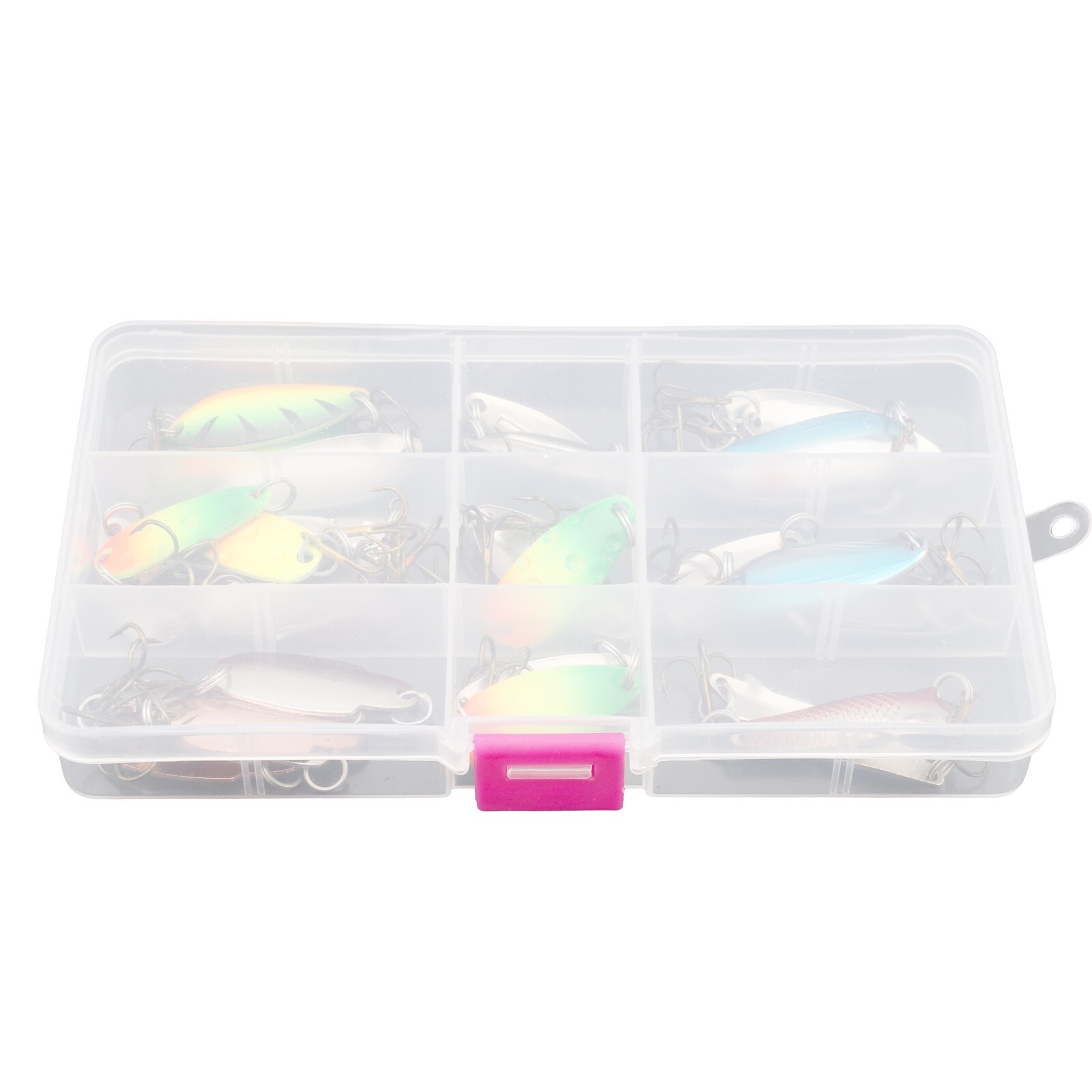 30pcs Fishing Lures Spinnerbait Bass Trout Salmon Hard Metal Spinner baits Spoon