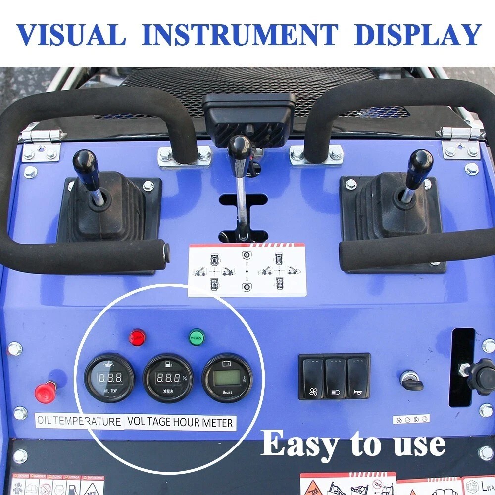 Mini Skid Steer Loader 23HP Tracked Loader 2 cylinder with 2attachment Free Ship