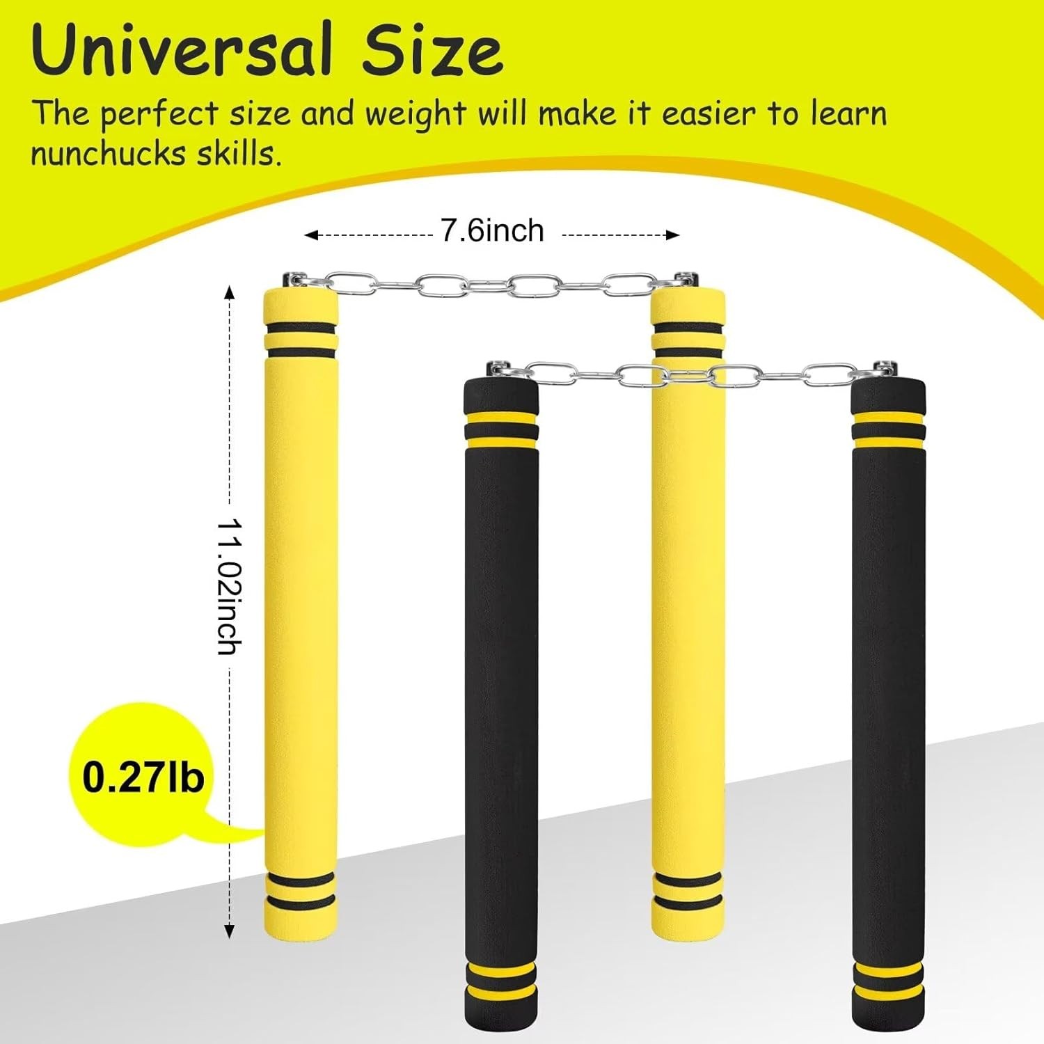 Nunchucks - Safe Solid Rubber Training Nunchucks/nunchakus With Steel