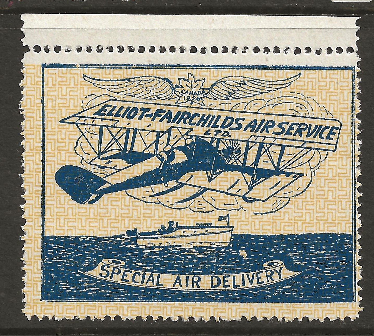 ELLIOT-FAIRCHILDS AIR SERVICE CL9 - 1926 CANADA AIR POST Semi-Official - MNH