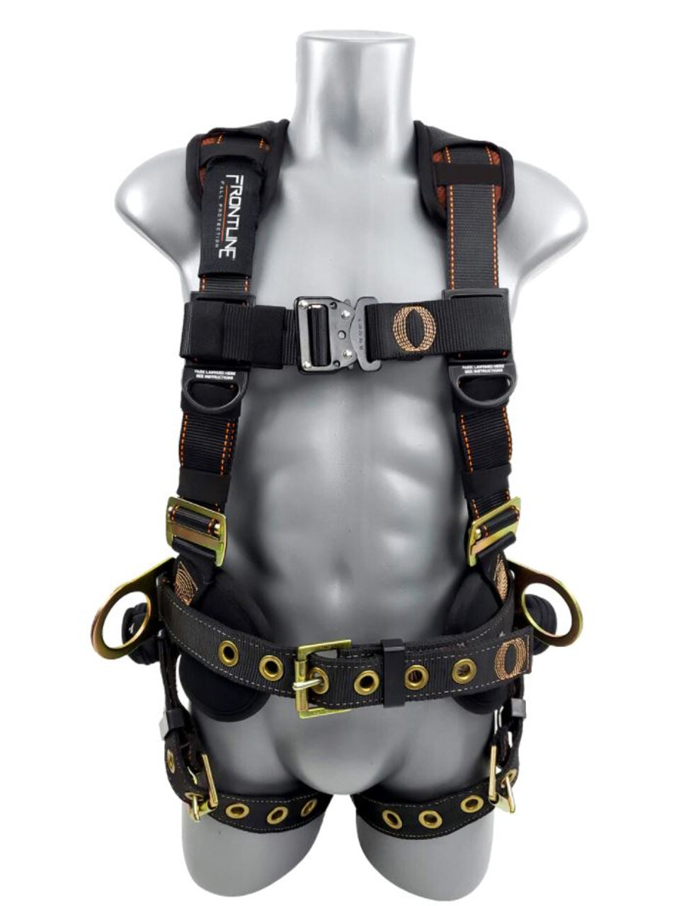 Frontline 100CTB Construction Full Body Harness with Tongue Buckle Legs and Trau