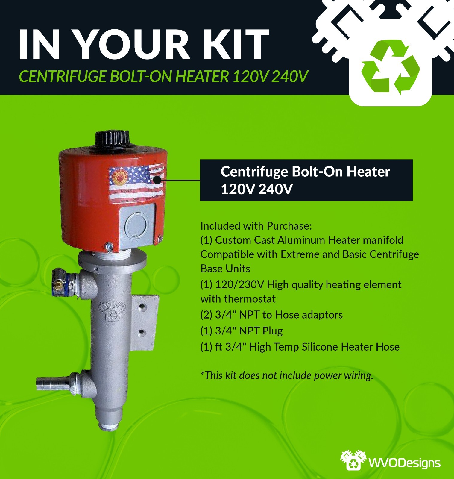Centrifuge Bolt-On Heater 120V/240V