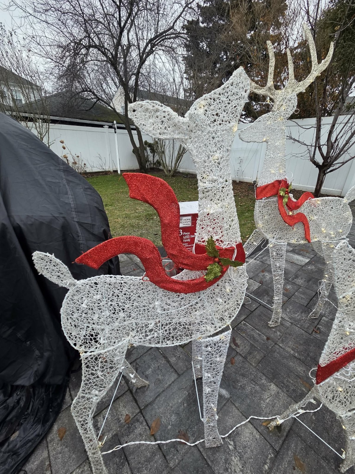 3pc LED Lighted Christmas Deer Family