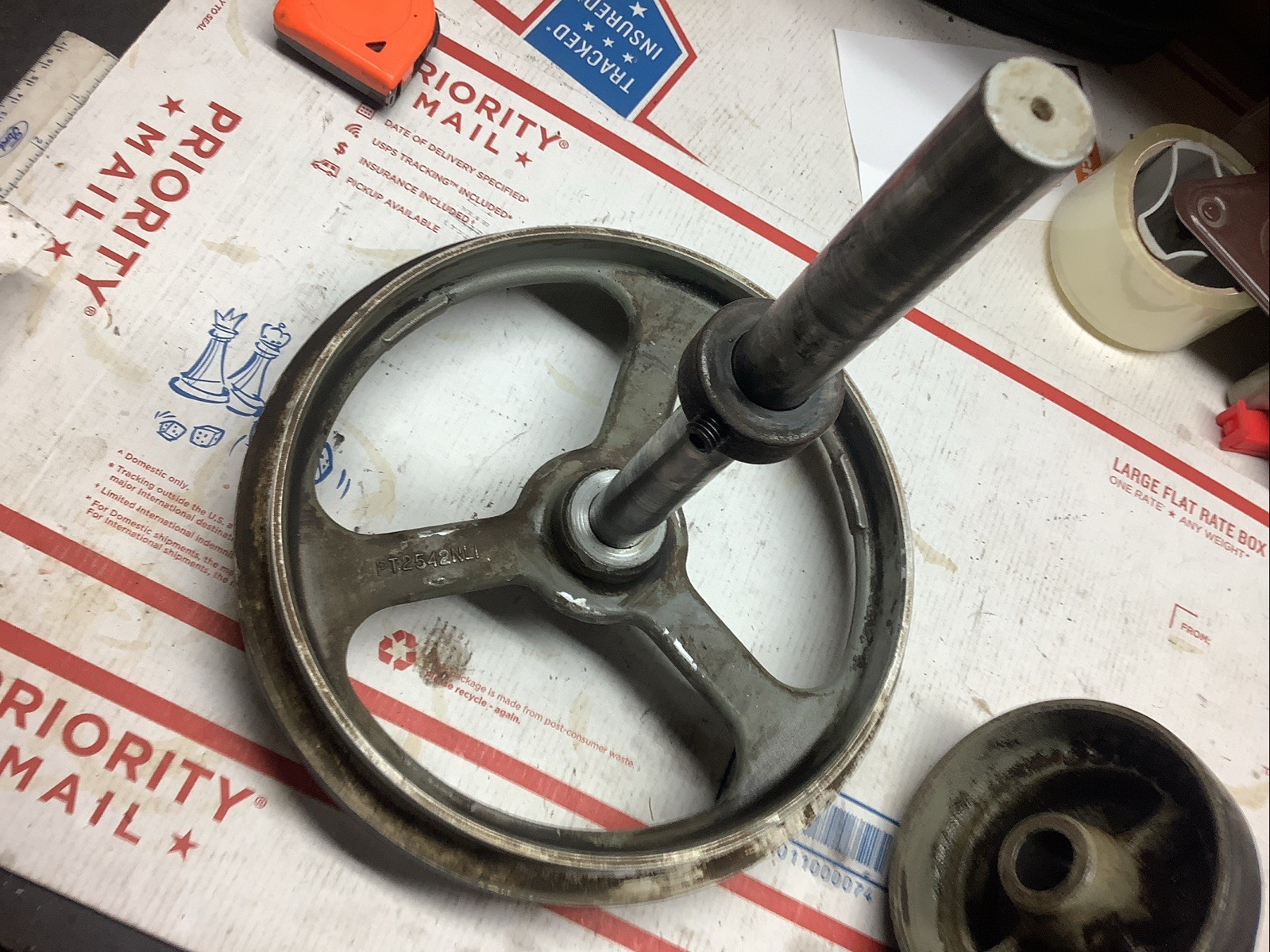 South Bend 9” rear drive countershaft pulleys and shaft