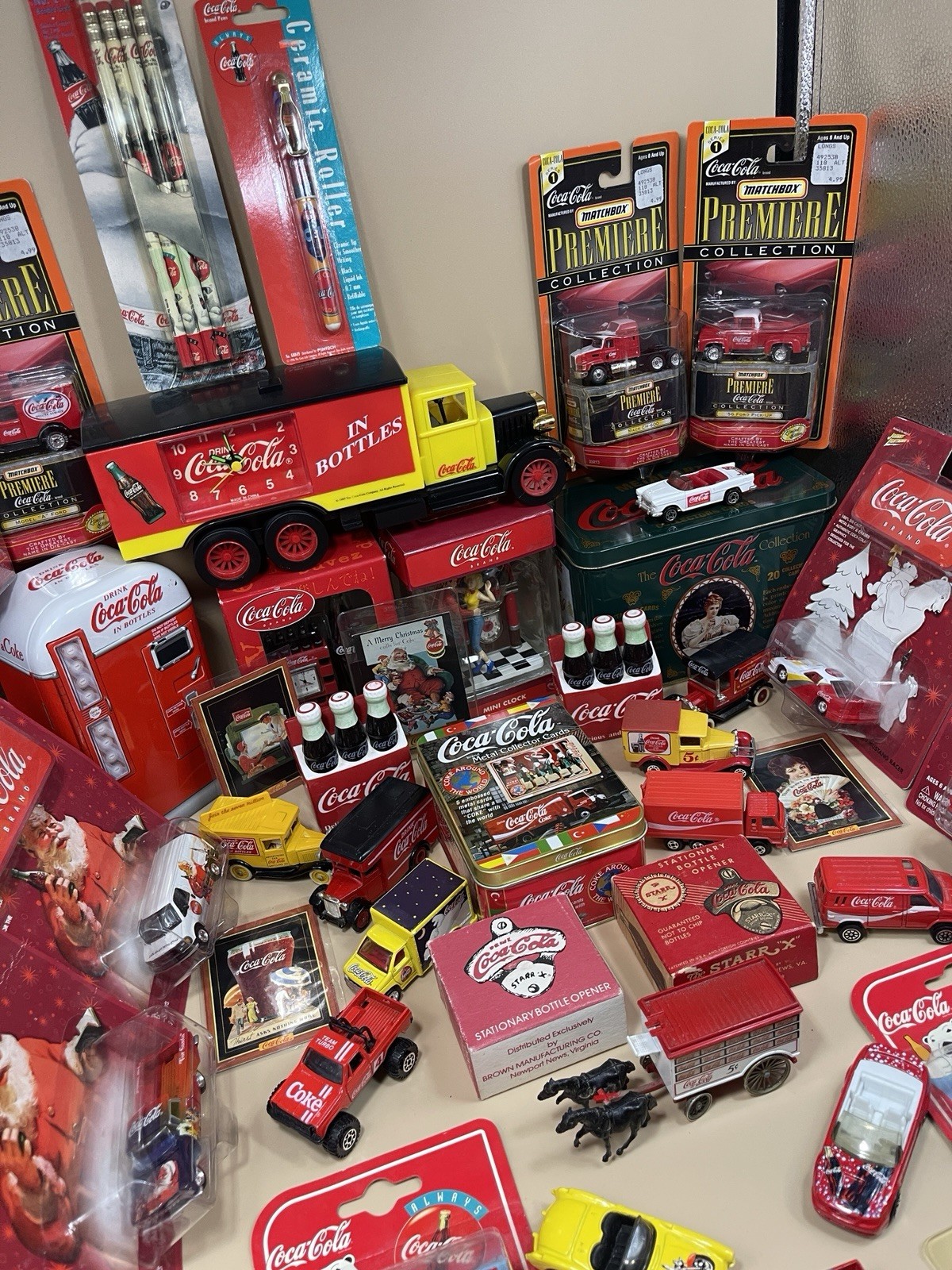 Huge Vintage Lot Of 78 Coca-Cola Collectibles, Clocks, Diecast, Salt & Pepper