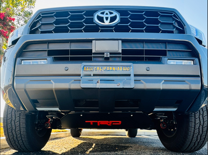 APC21 - Custom "TRD" Skid Plate Fits 25-26 TACOMA-Gas Models Only-Black with Red
