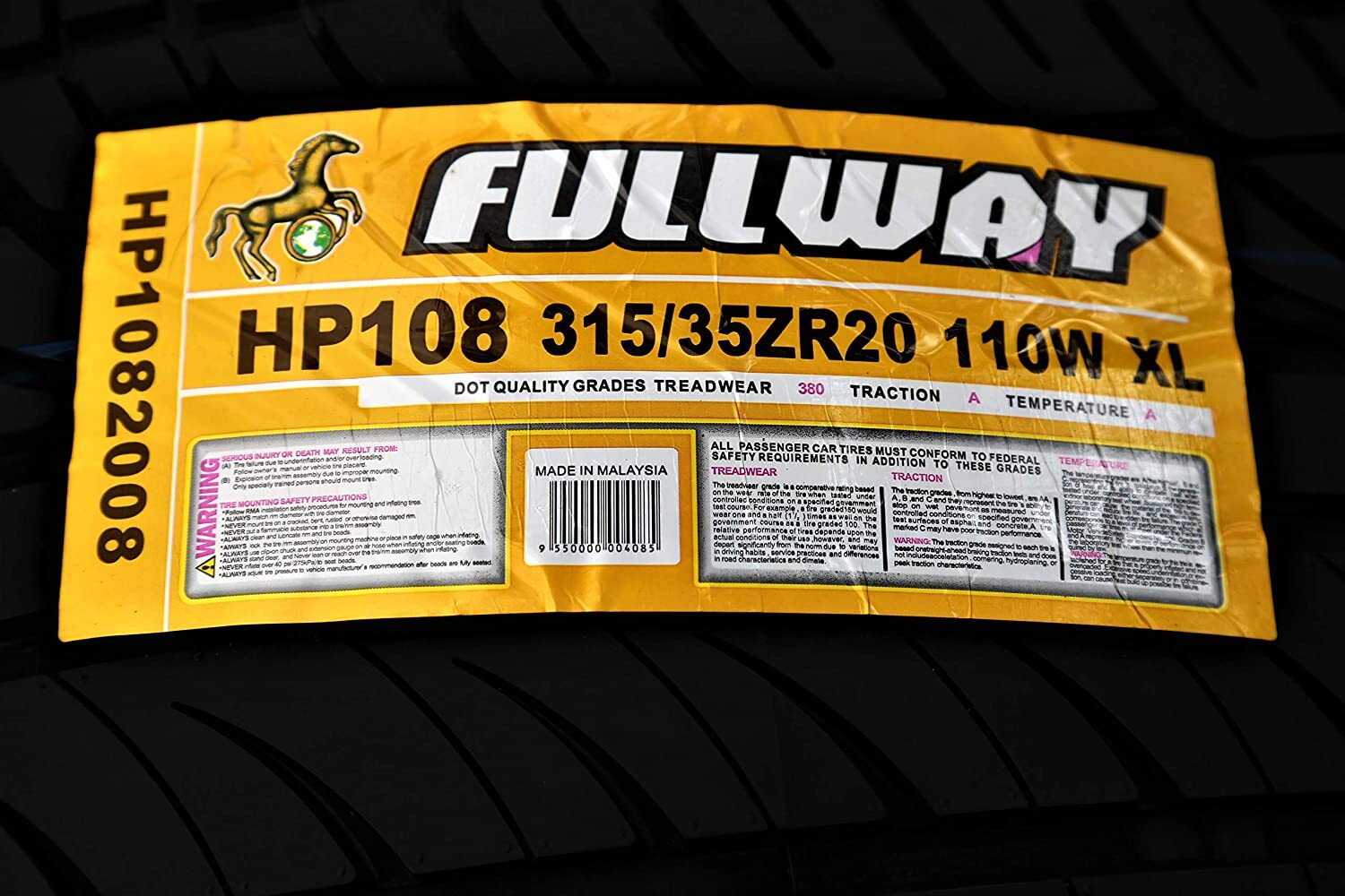 2 New Fullway HP108 315/35ZR20 110W XL A/S All Season Performance Tires