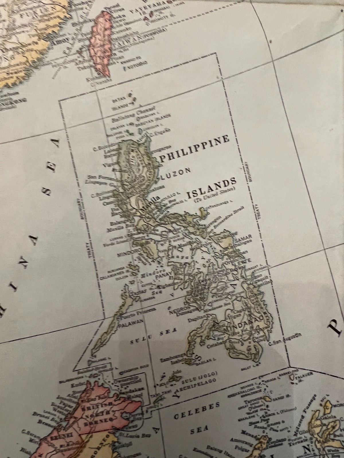 Original 1921 MAP of ASIA Post WW1 Vintage
