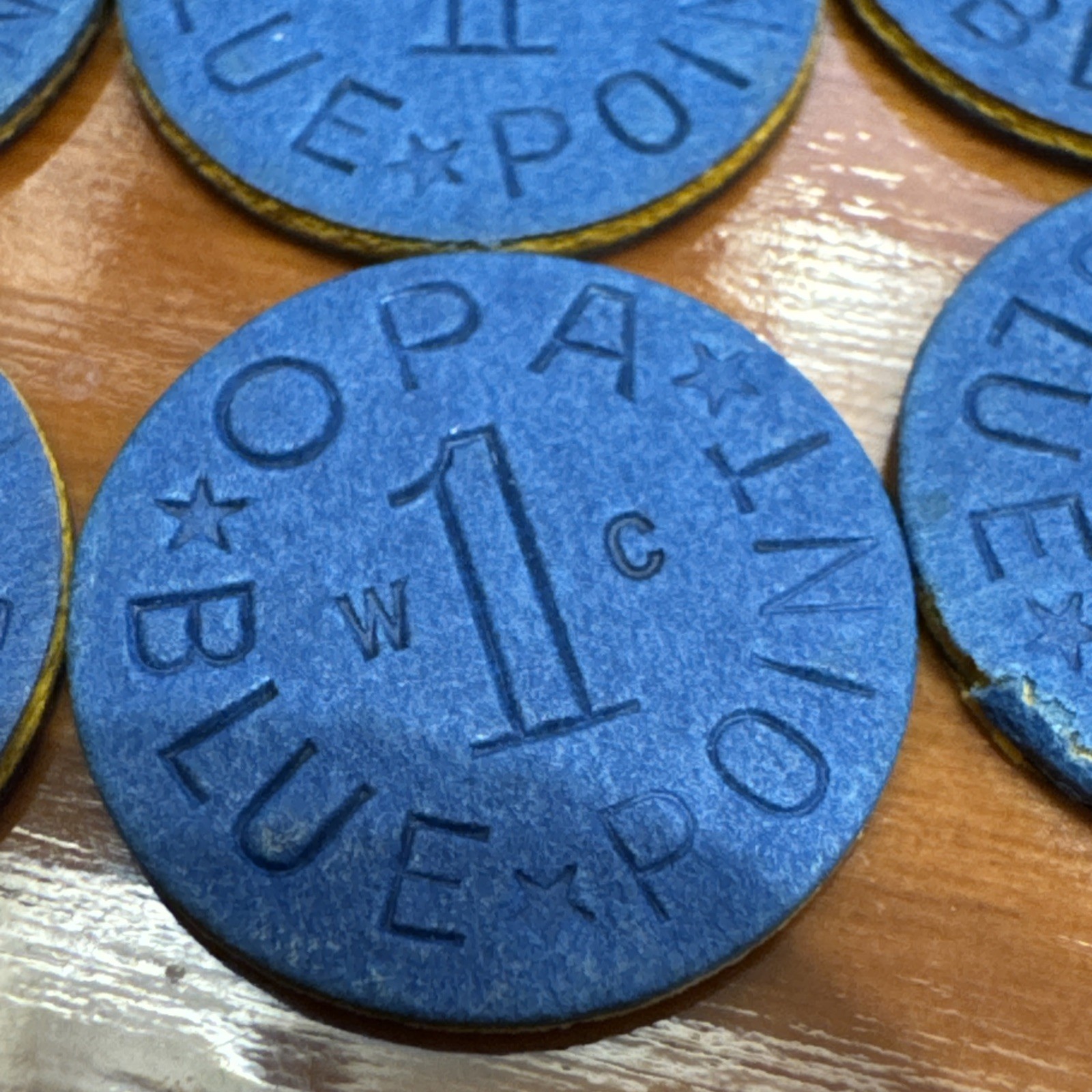 LOT OF 6! OPA Blue Point Ration Token War - WC