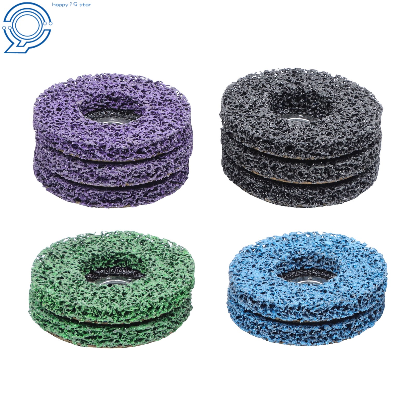 Paint Stripping Discs Set 4-1/2" x 7/8" 10Pack - 4 Colors Angle Grinder Discs