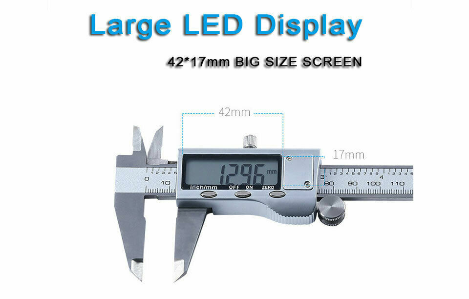 6" Stainless Steel Digital Caliper Vernier Micrometer Electronic Measuring Ruler