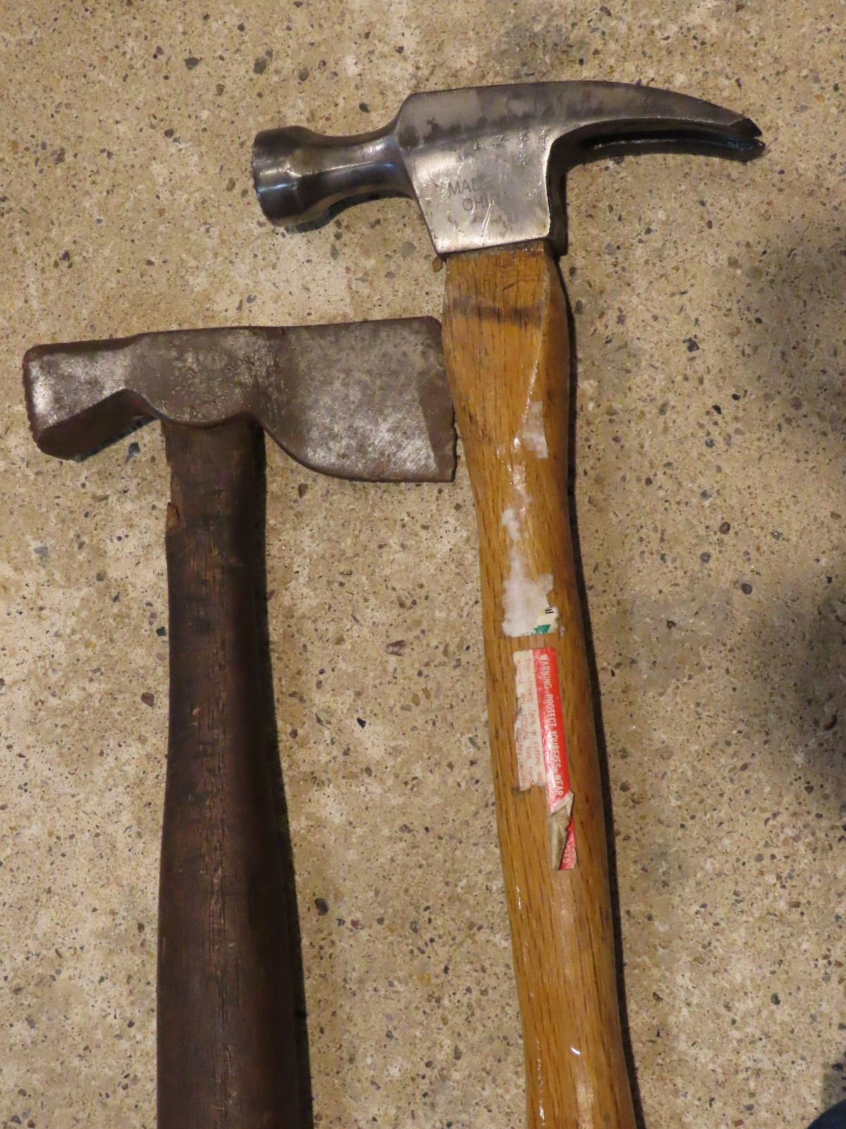 Lot of 4 Hammers Claw Rip Ball Peen Hatchet. 1 Plumb