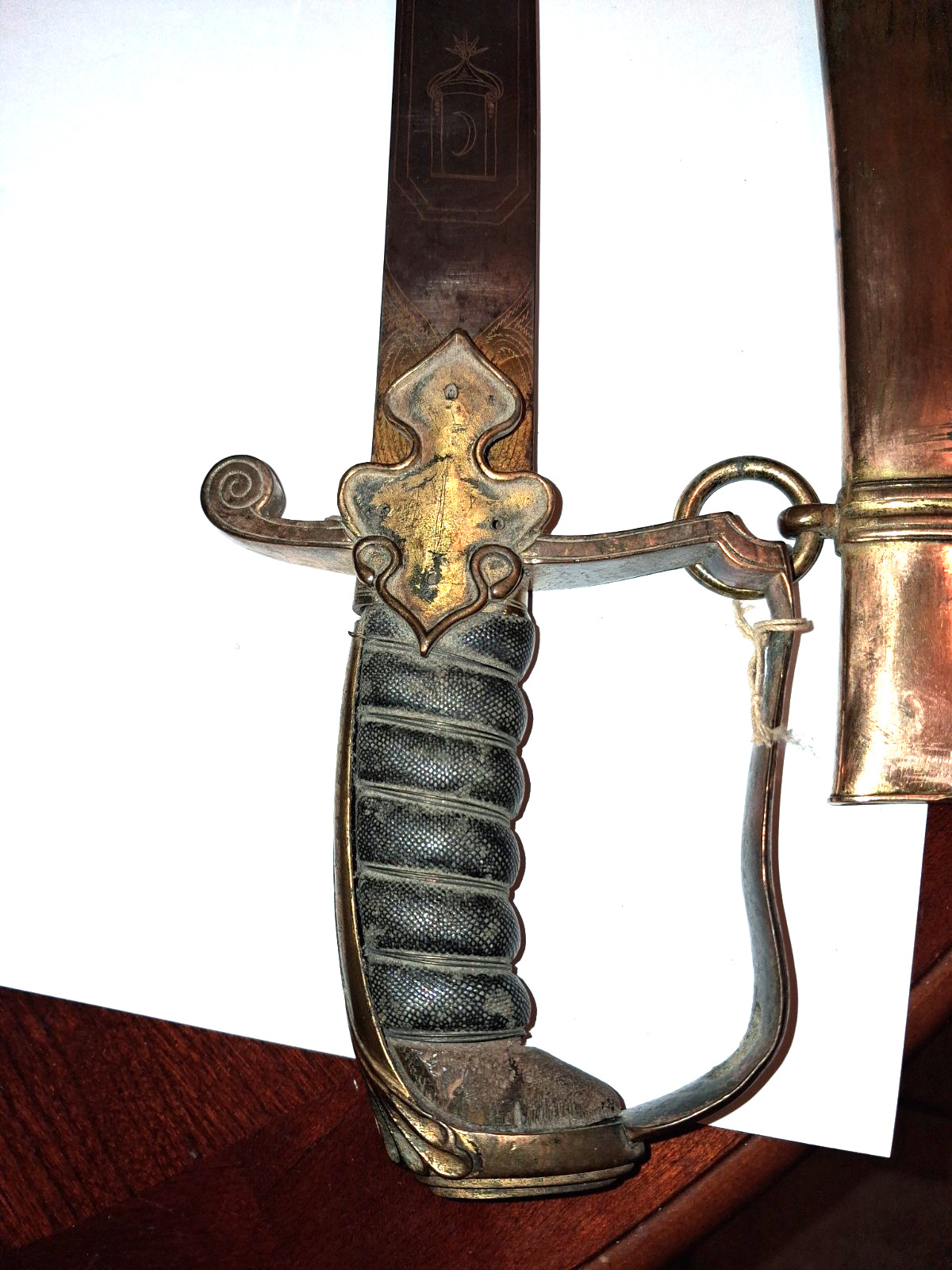 Antique 1800-1830's Ottoman Turkish Officer's Sword Muslim Script Moon Sunburst!