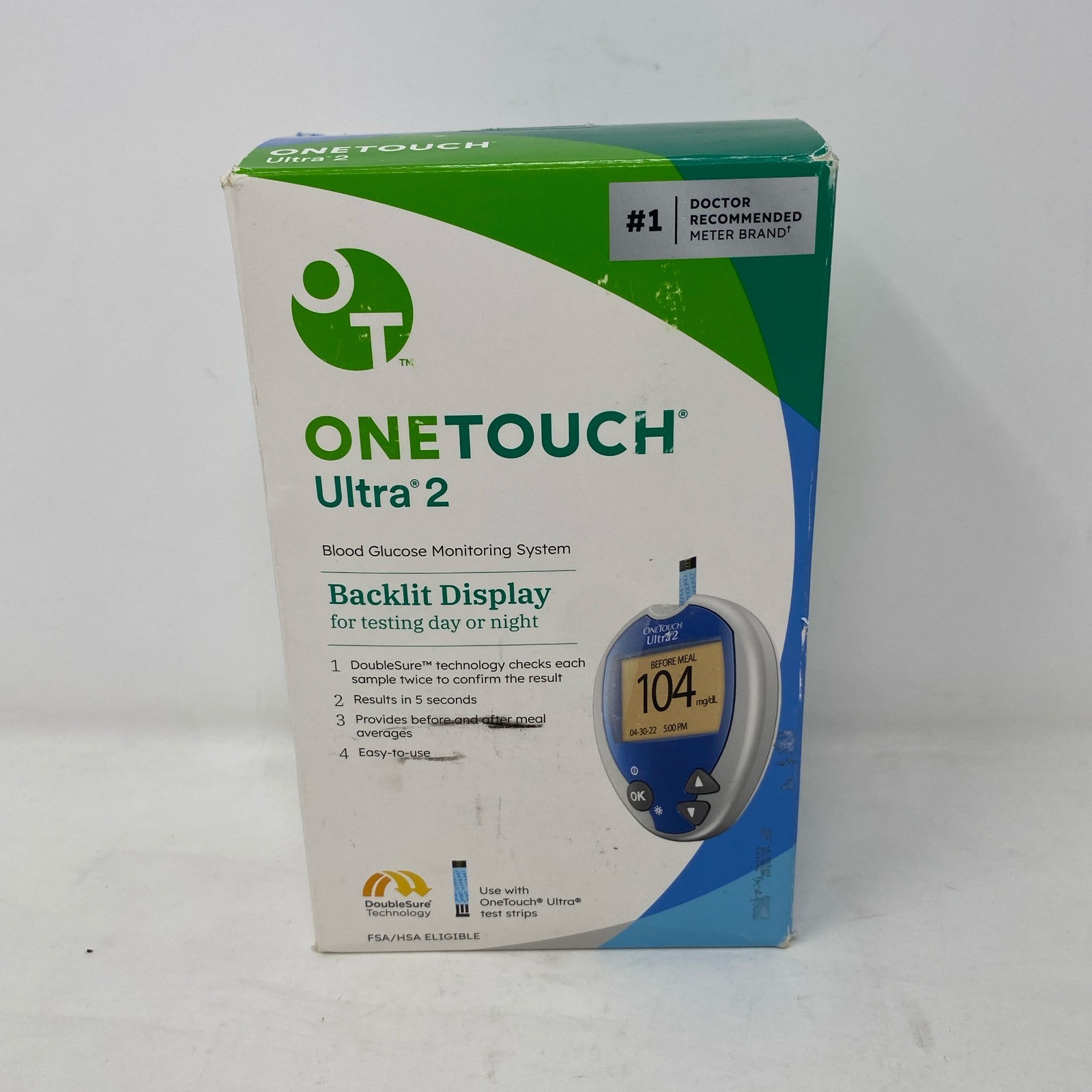 OneTouch Ultra 2 Blood Glucose Meter Kit Blue/Silver