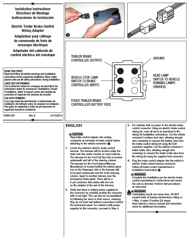 Reese POD Trailer Brake Control for 99-04 Ford F-250-550 w/ Plug Play Wiring New