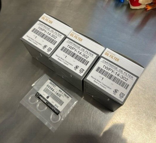 Mazda CX9 ,CX-30, CX-5, 6,  3, CX-50 Turbo  Pack of 3 Oil Filters and Washers