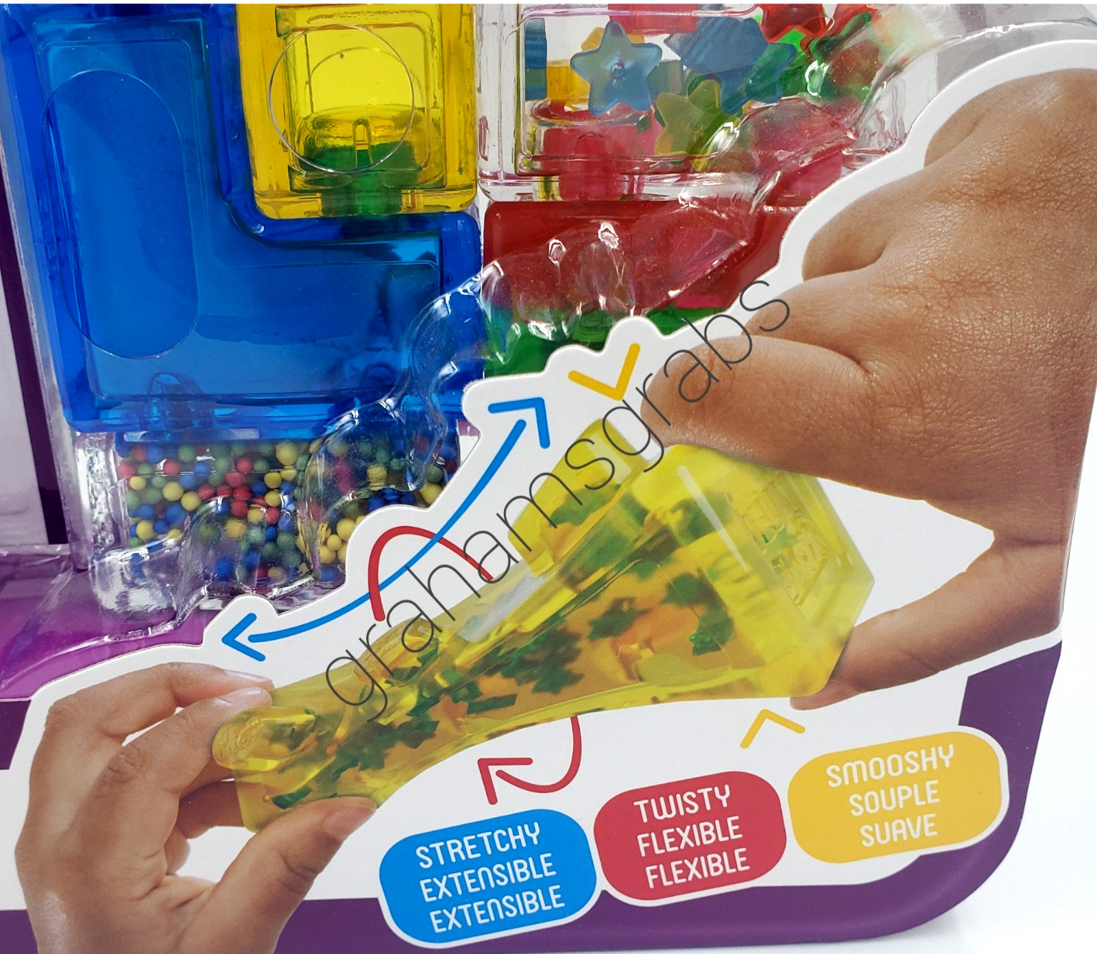 JELLY BLOX MEGA PK 50 Pc SQUISHY TWISTY SMOOSHY STRETCHY SENSORY BUILDING BLOCKS