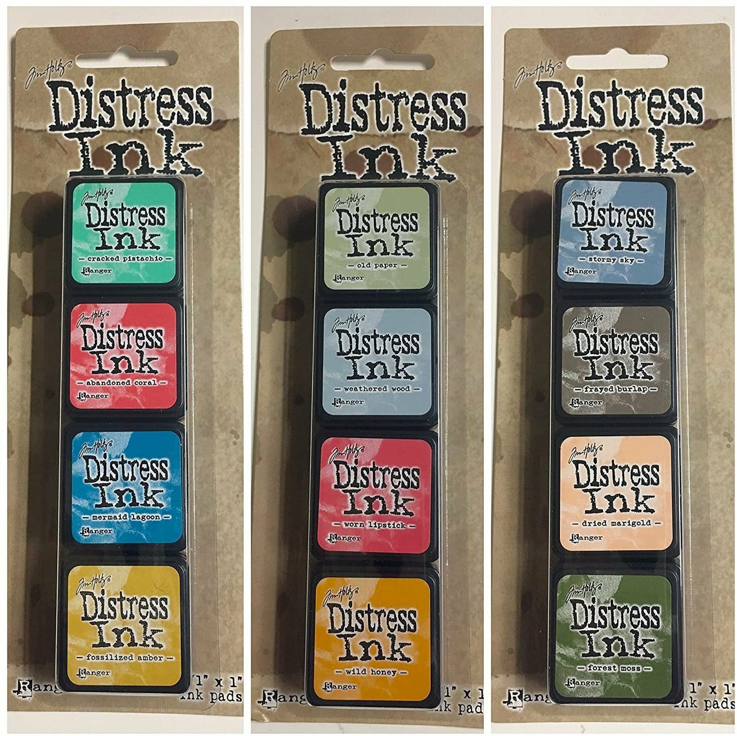 Ranger Tim Holtz Distress Mini Ink Pad Kits - #1-15, Super Bundle of all 60...