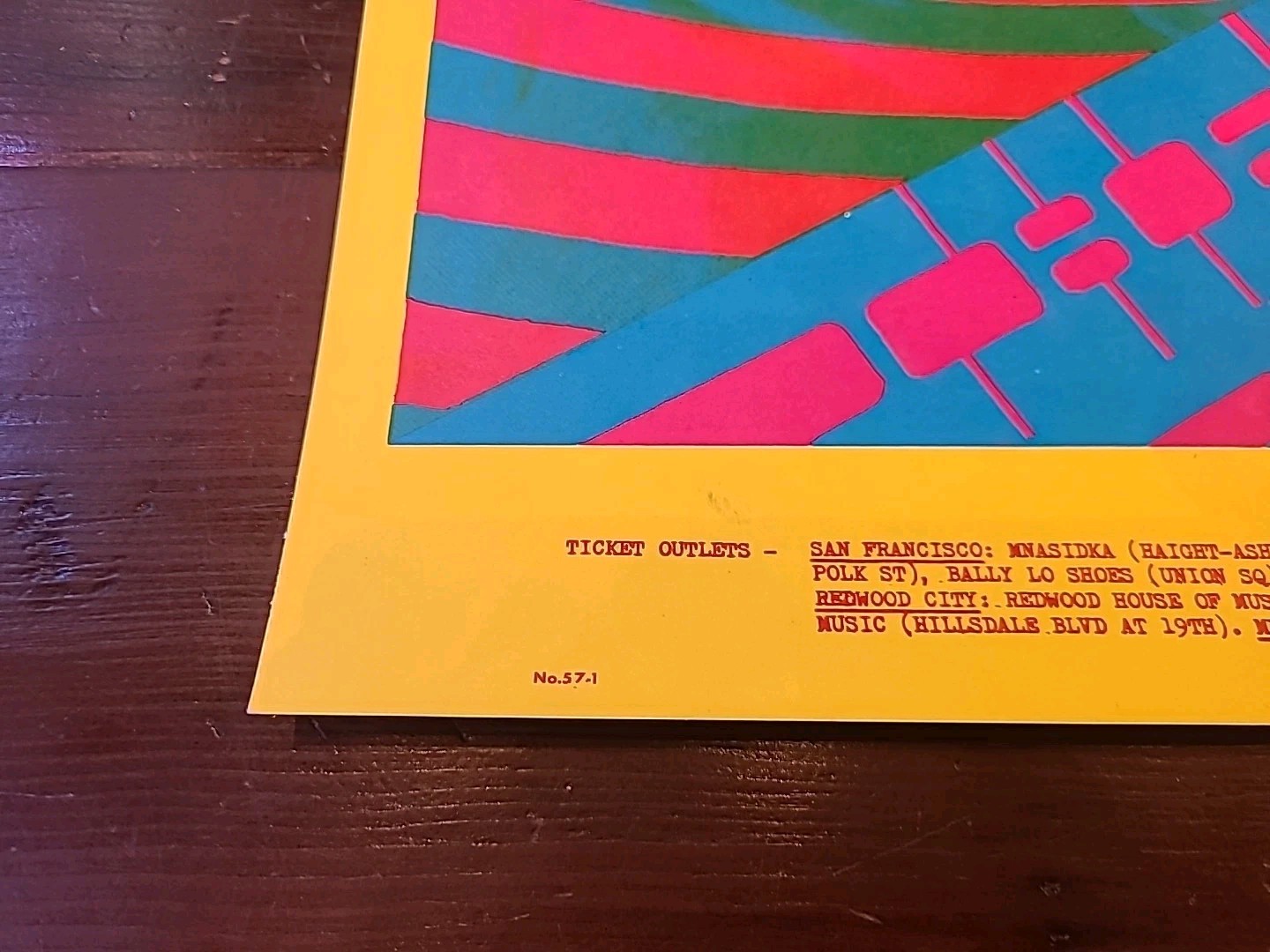 The Doors Steve Miller AVALON BALLROOM Poster 1967 FD 57-1 2nd Print High Grade