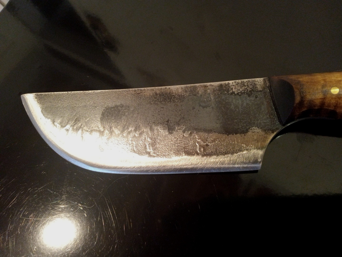 Vintage Custom-HandMade JEFF WHITE 11'' Primitive Camp Knife. Thick & Heavy Duty