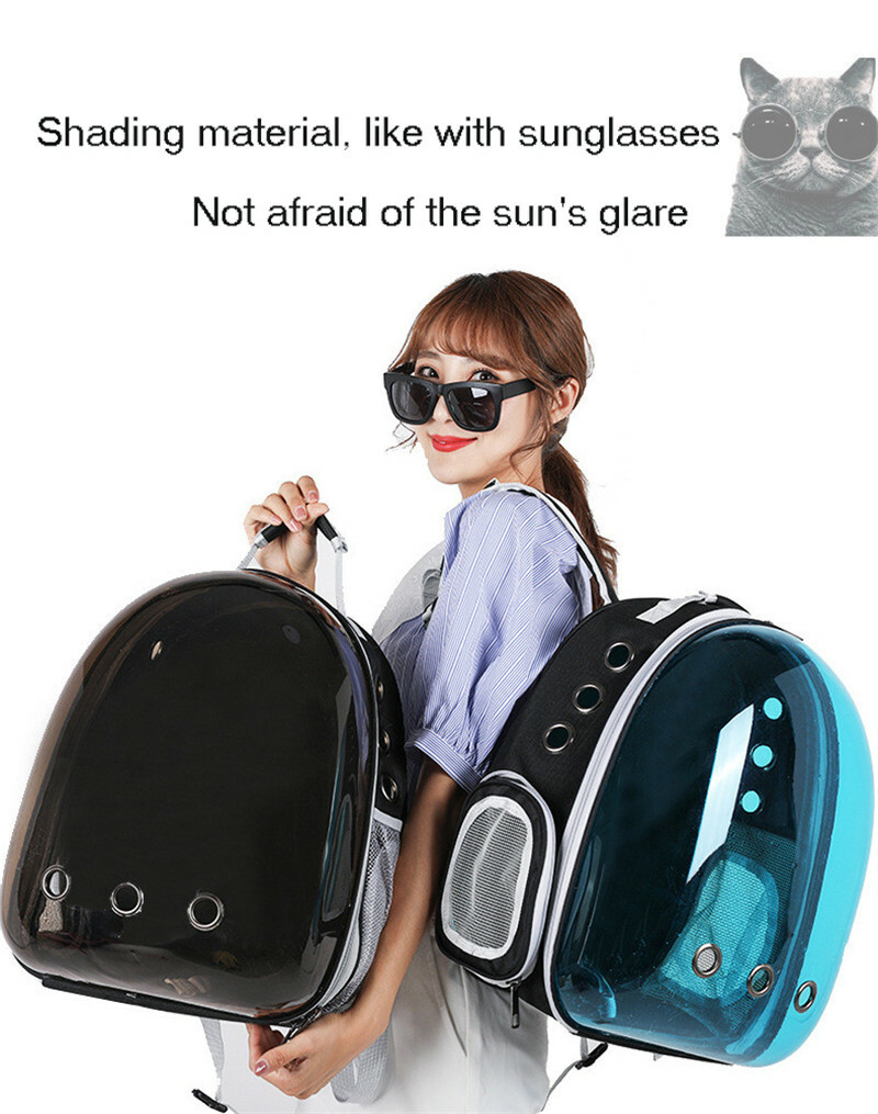 Portable Pet Carrier Bag Breathable Cat Dog Outdoor Travel Transparent Backpack