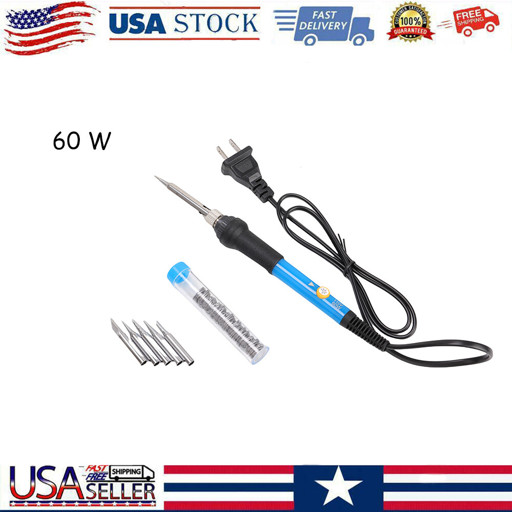Soldering Iron Electric Gun Adjustable Temperature 60W Welding Solder Wire US