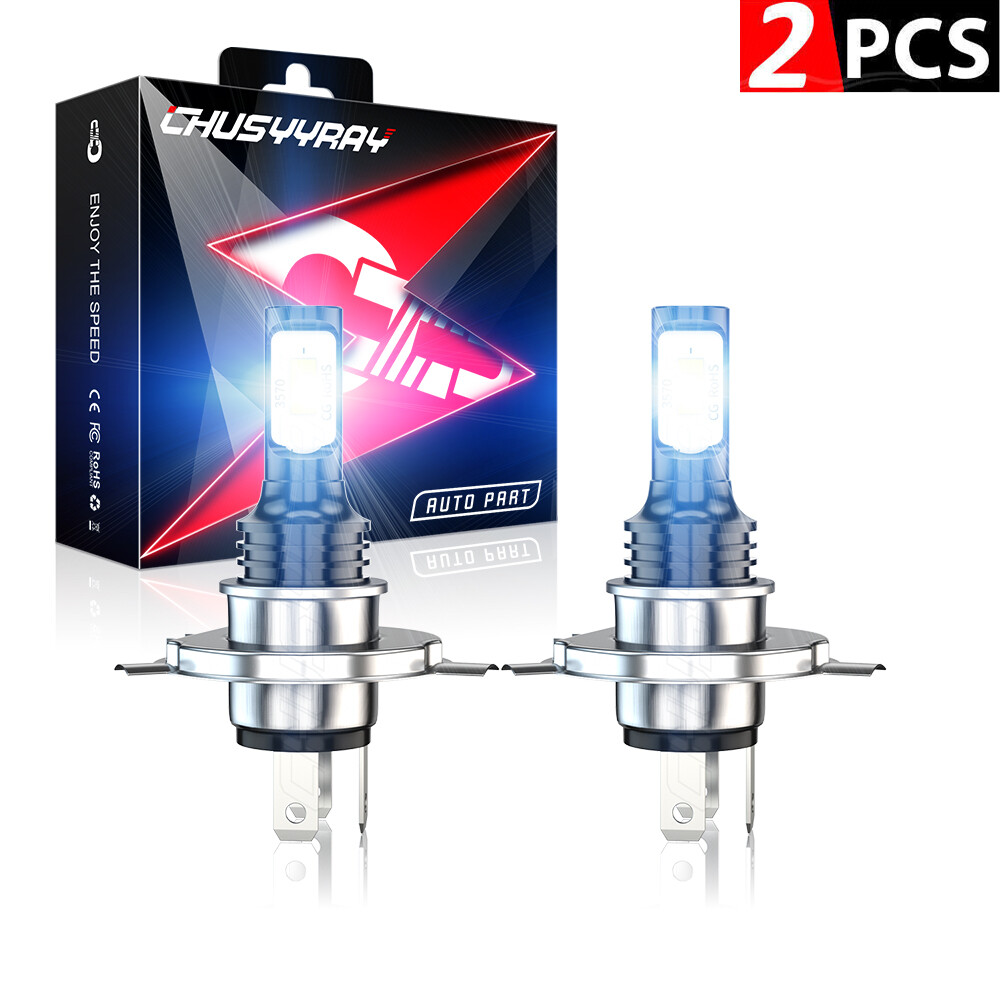 For Motorcycle H4 6500K LED Hi/Lo Beam Front Light Bulb Super Bright Headlight