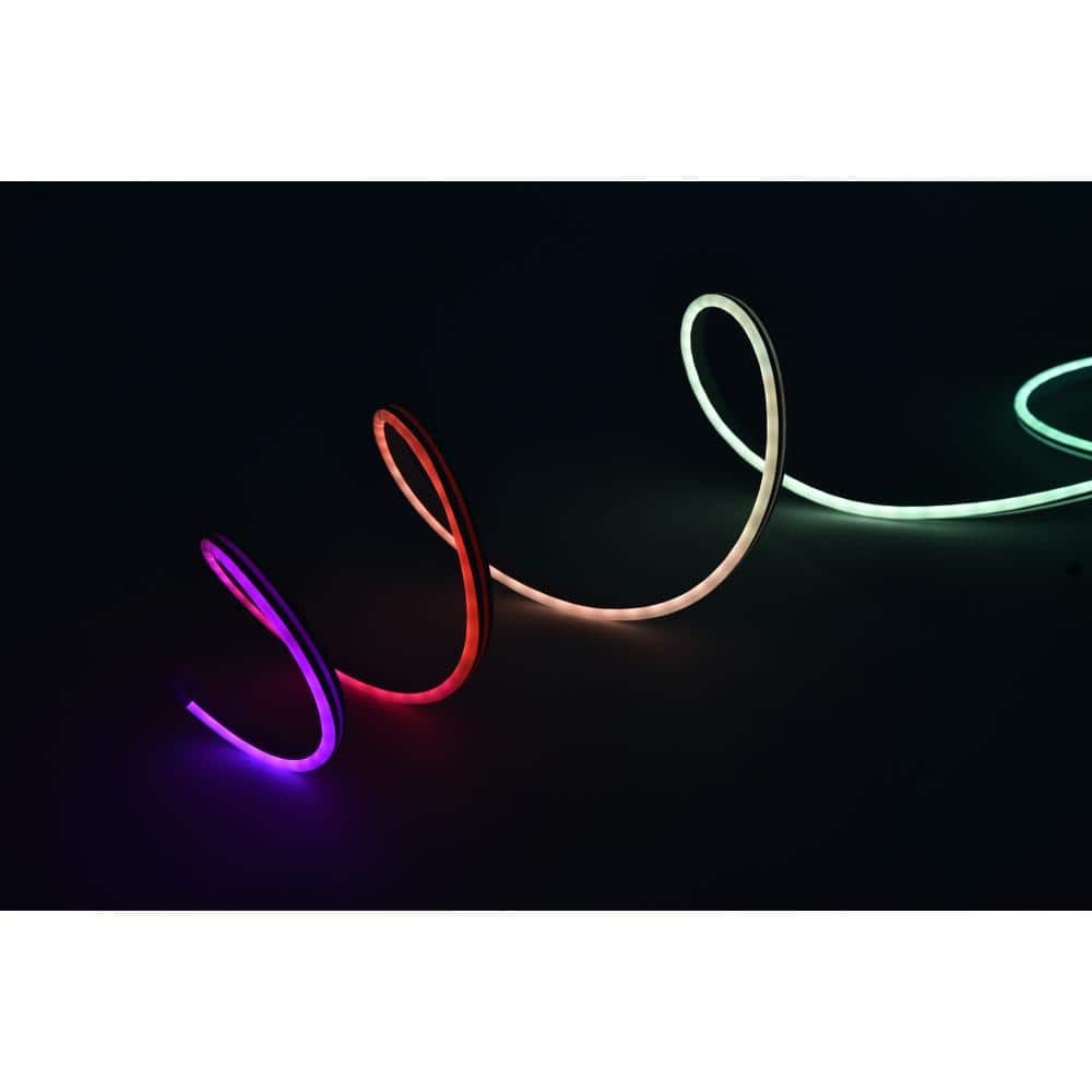9 ft RGBWIC Color Changing Dimmable Plug-In LED Neon Flex Strip Light