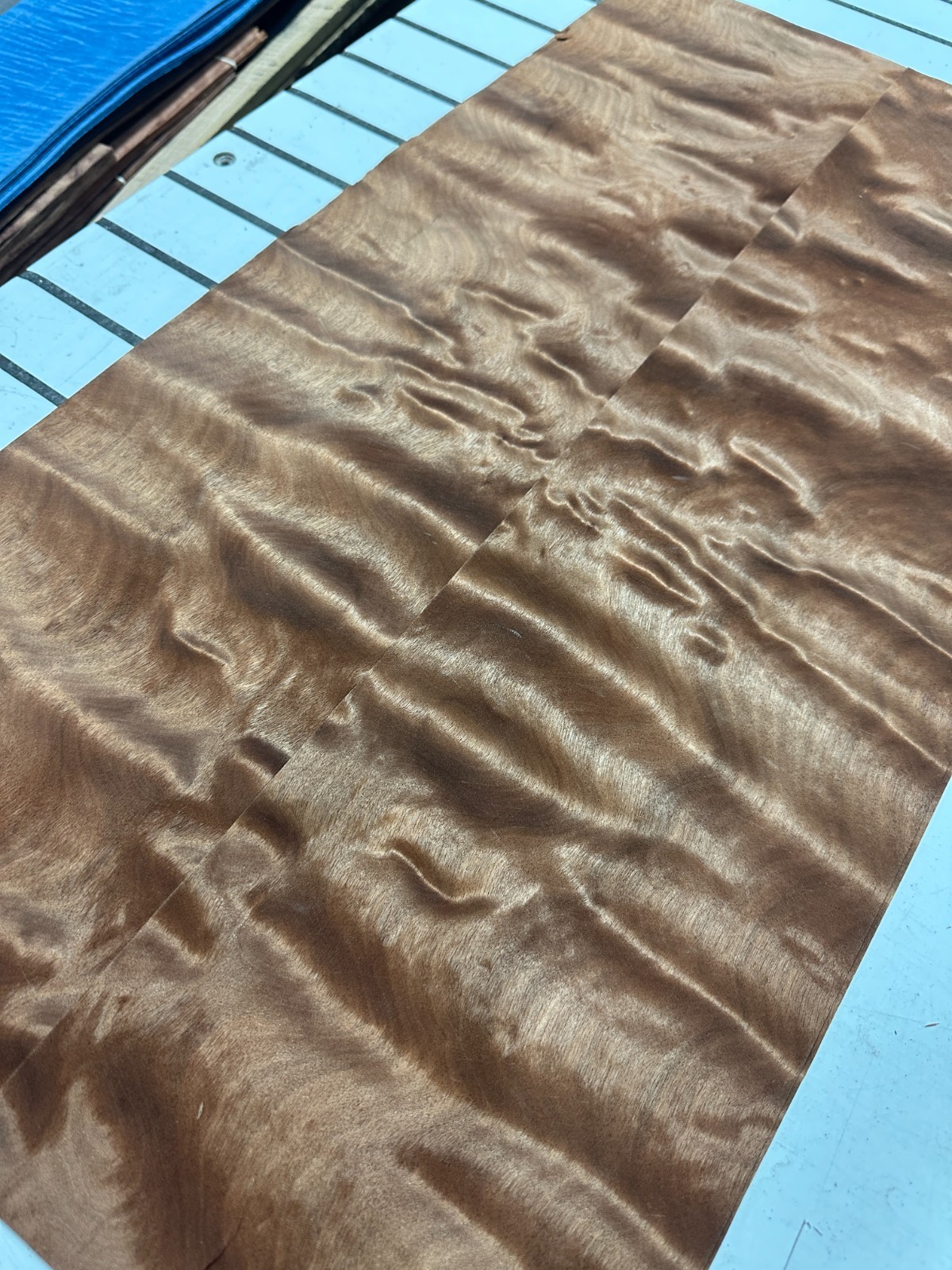 Pommele Sapele Raw Wood Veneer 2 sheets 27'' x 7'' 319R