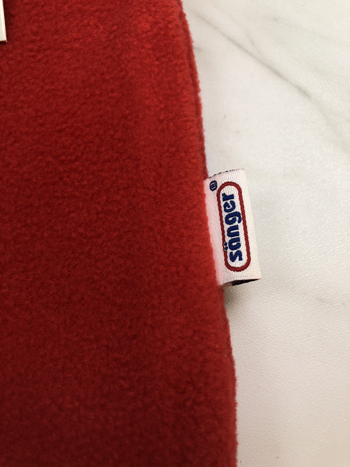 Sanger 2.0 Liter Hot Water Bottle with Red Fleece Cover ~ Made in Germany ~ NEW