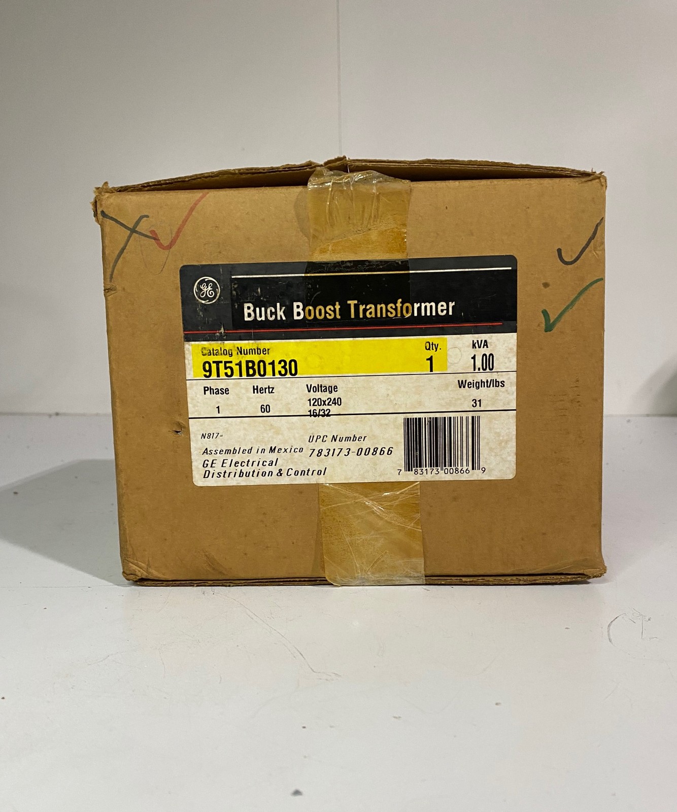 ONE (1) GENERAL ELECTRIC Buck Boost Transformer 9T51B0130 (NEW)