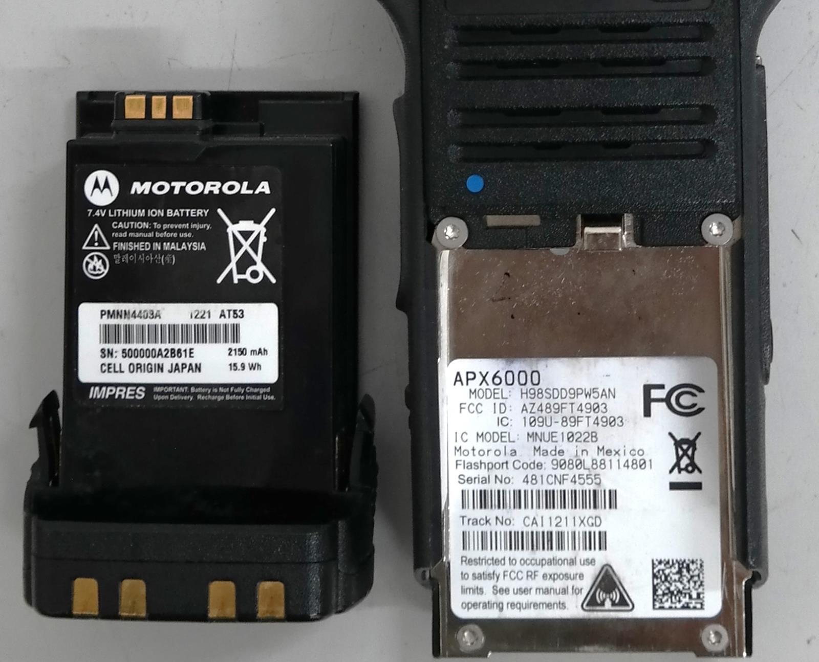 Motorola APX 6000 UHF R2 P25 Radio H98SDD9PW5AN Public Safety FULL Features Load