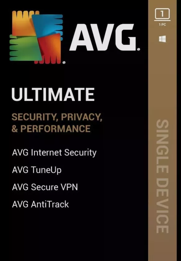 AVG Ultimate Windows VPN AntiTrack Tuneup Security 1 Device 1 Year SENT BY EMAIL