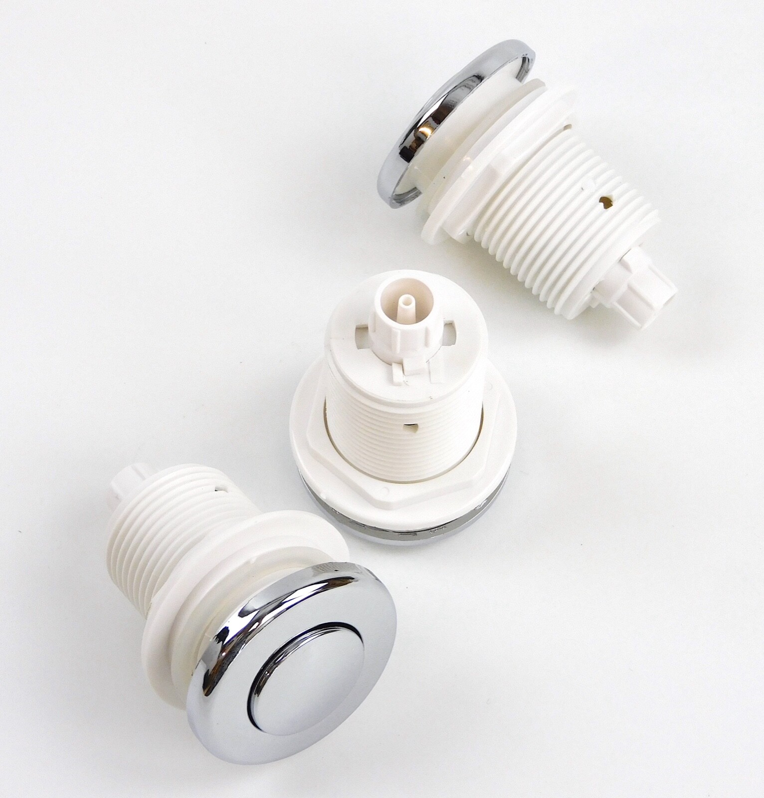 3 X SPA PEDICURE PARTS AIR SWITCH/ PUSH BUTTON/ AIR BUTTON CHROME