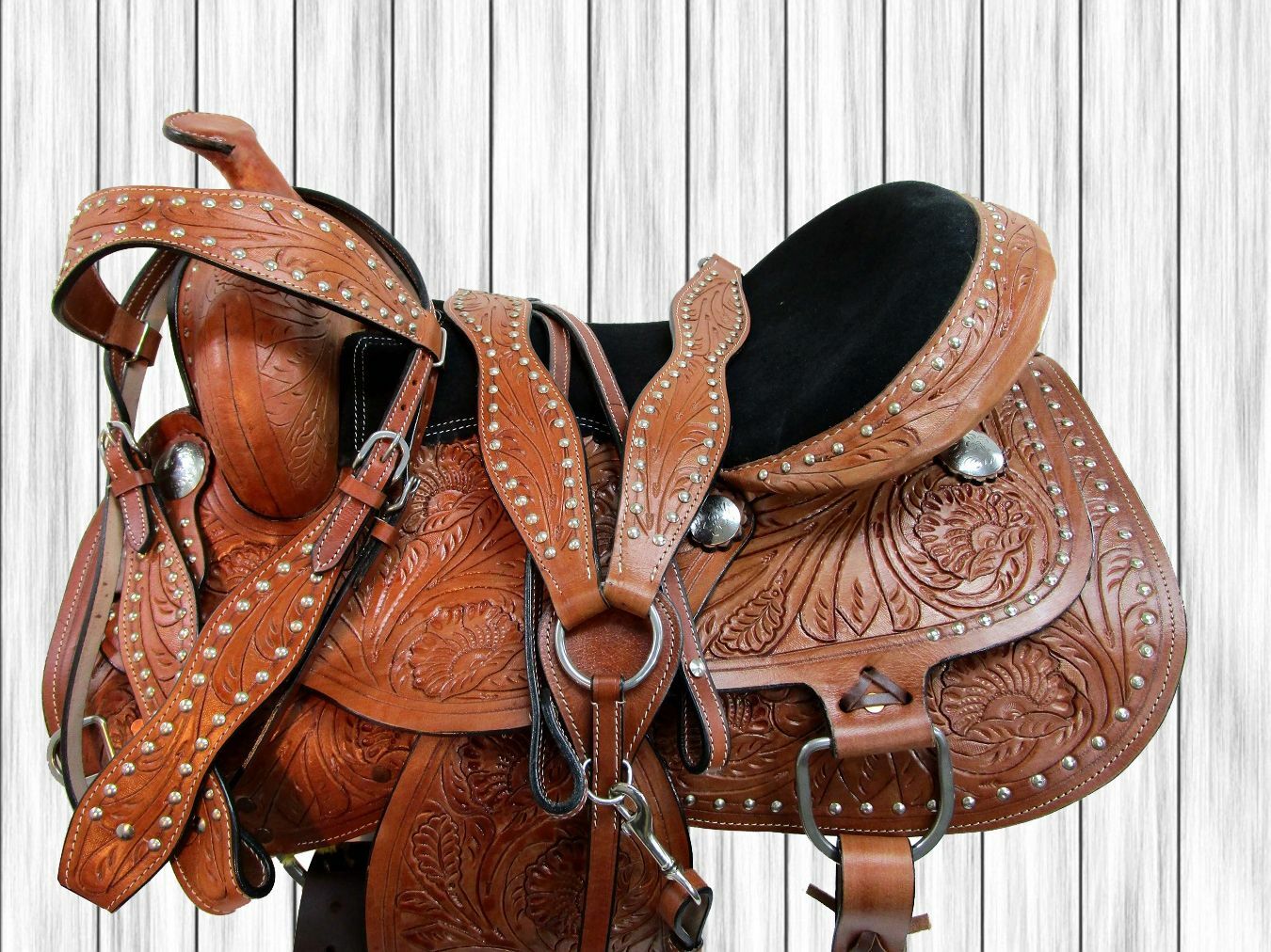 USED WESTERN SADDLE 15 16 17 18 BARREL RACING PLEASURE TRAIL HORSE LEATHER TACK