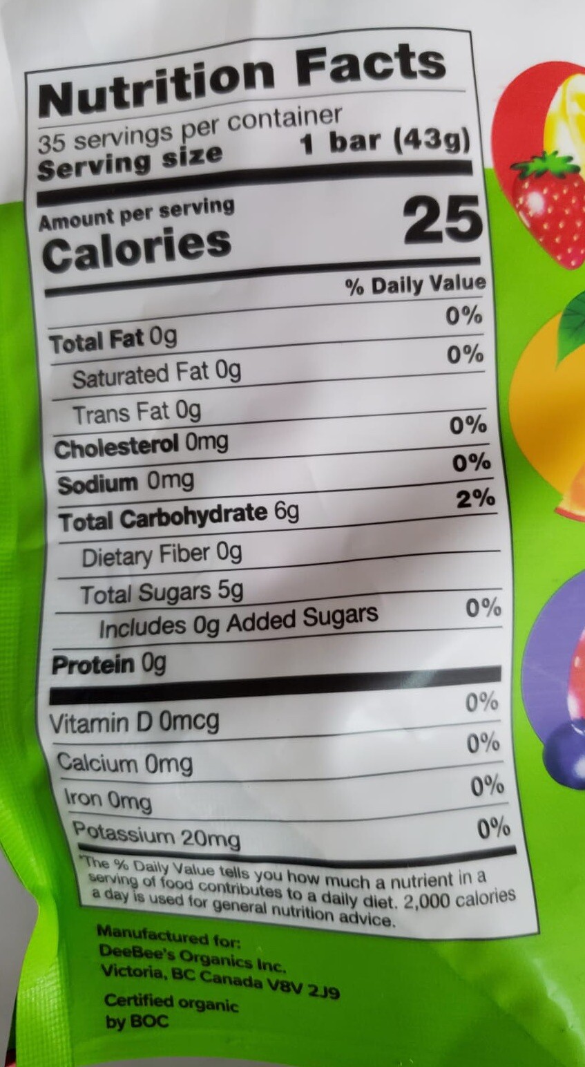 Deebee’s Organics Super Fruit Organic Freezie Pops Assorted Flavors, 35 Pops!