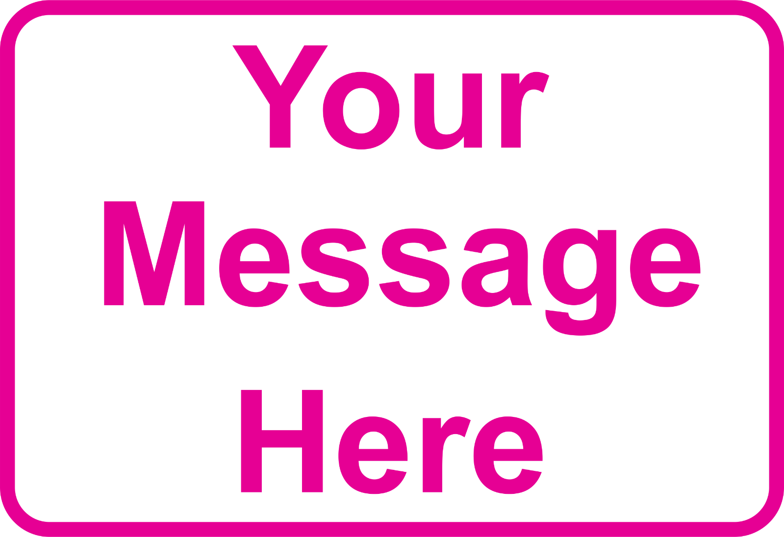 New Personalized Aluminum Metal Sign Customized With Custom Text 8" x 12" Size