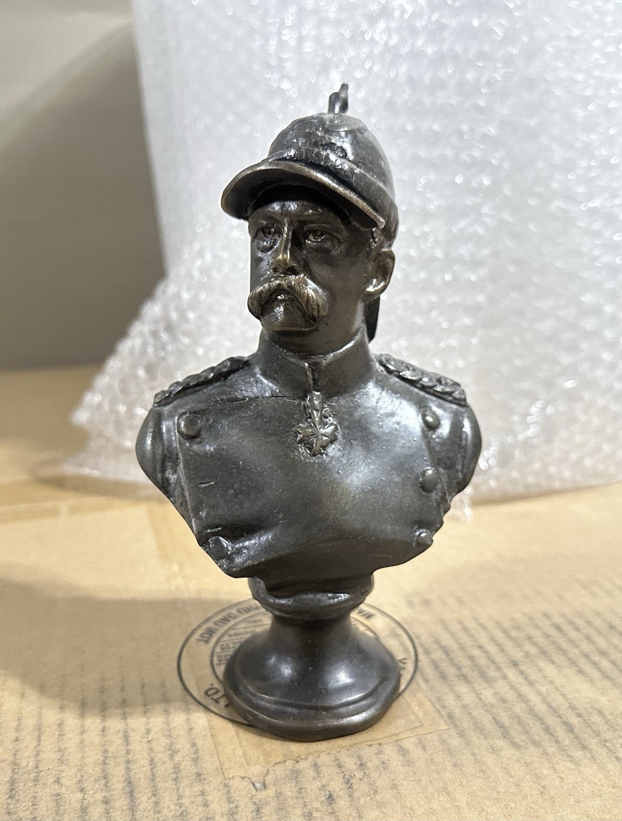 COOL! German Otto Von Bismarck Desk Statue Bronze Good Condition!