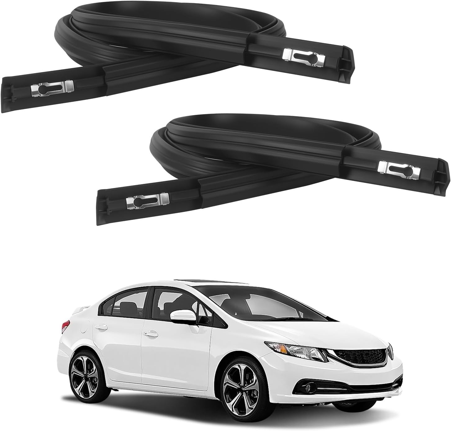 2Pzs Moldura Techo Canaleta Lluvia Izq Der Honda Civic Sedan 2012-2015