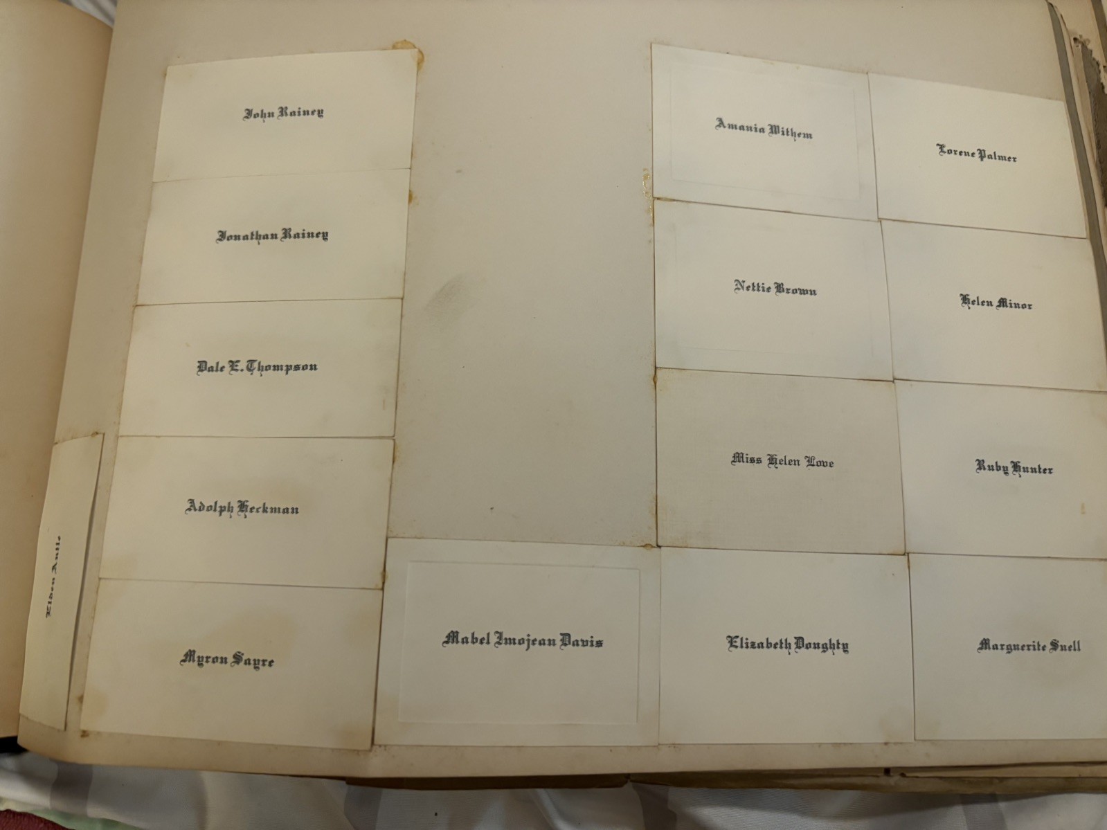 Antique 1923/24 High School Memories Scrapbook Felt Letter Invitations Playbill