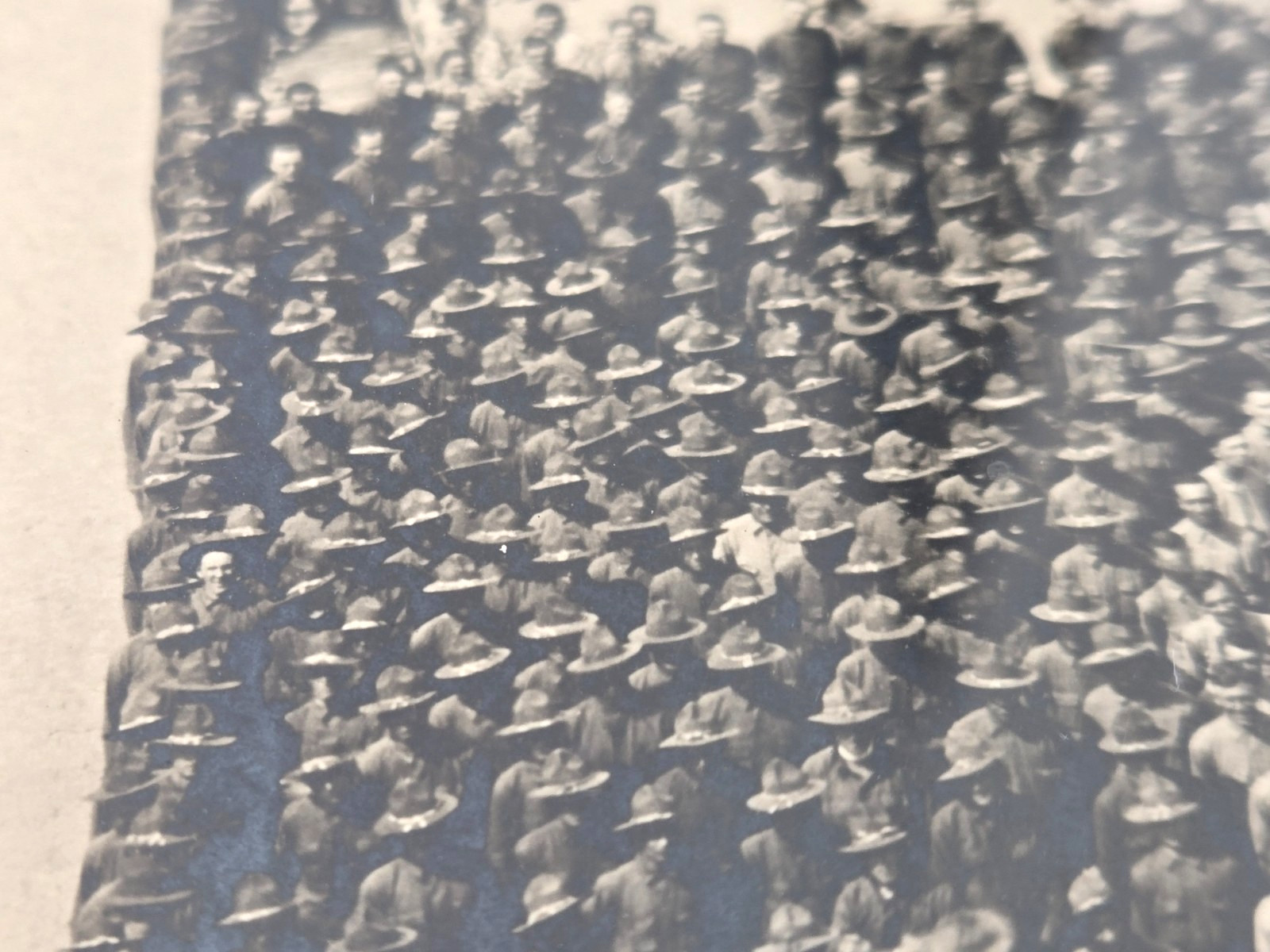 ORIGINAL 1918 Human Liberty Bell Camp Dix WWI Mole Thomas 25,000 Soldiers Photo